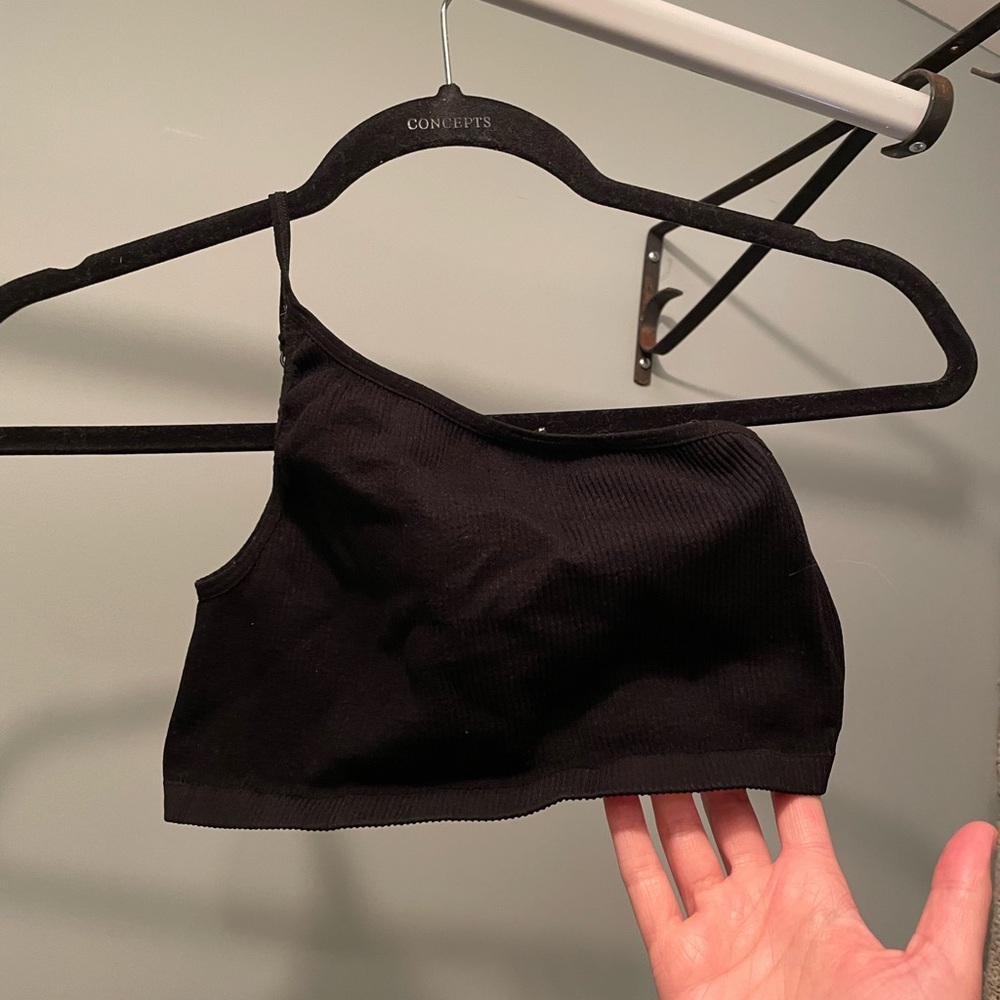 Out From Under One Shoulder Ribbed Bra Top - Picture 3 of 5